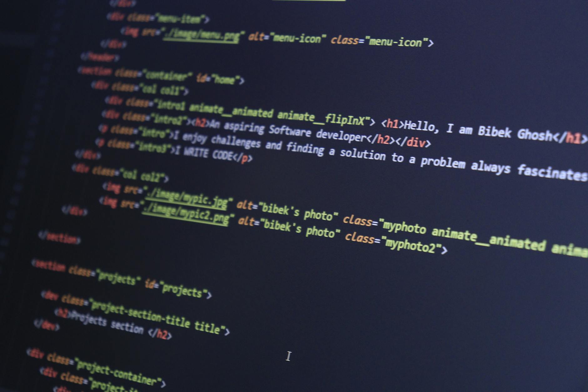 Code on screen representing PalmState Group's technology and digital operations